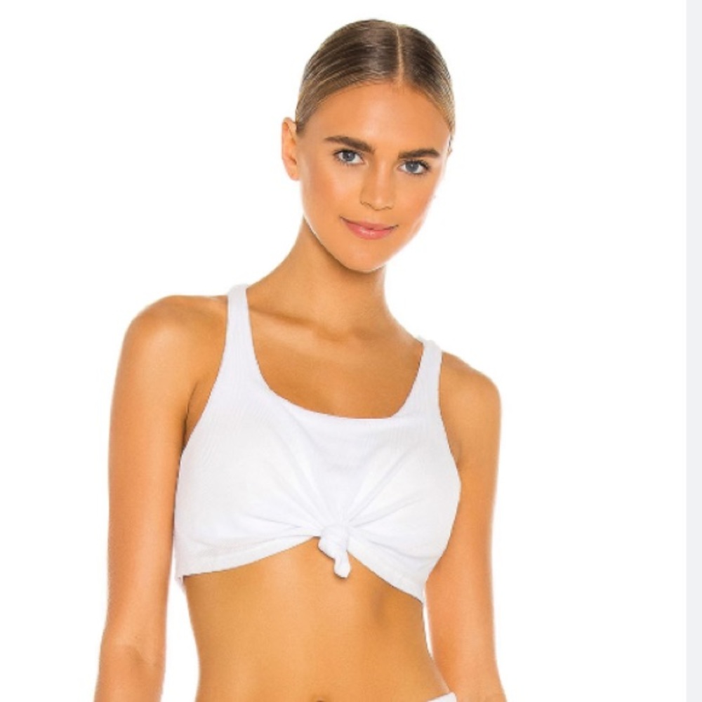 Good condition Alo Knot Tank Bra, White XS